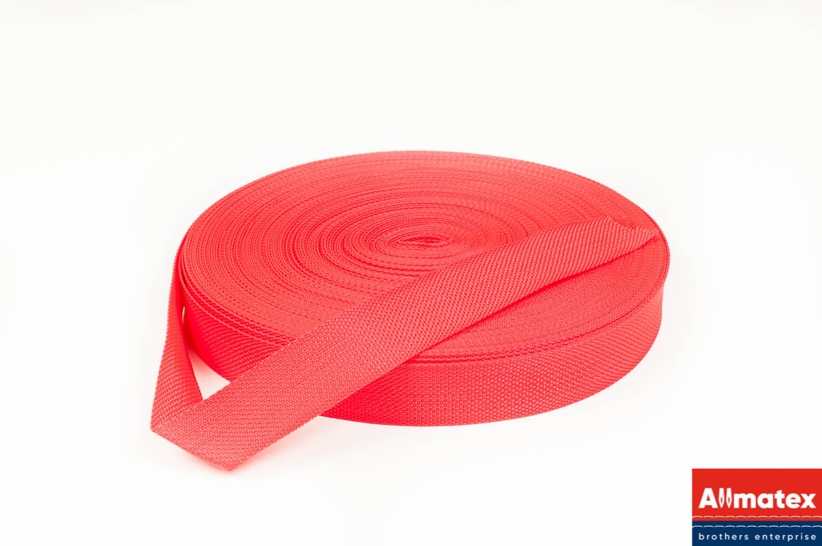 Стропа окантовочная красная 25 мм