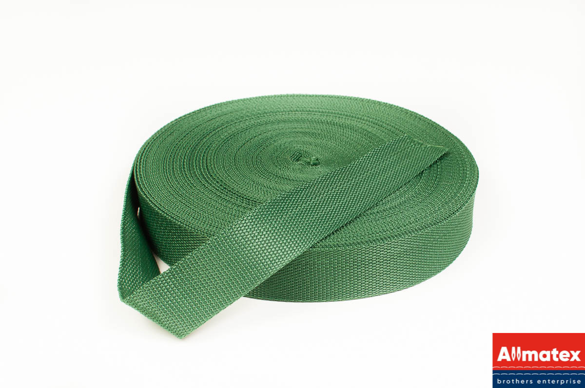 Стропа окантовочная зелёная 30 мм
