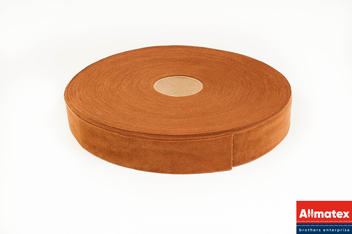 Лента бархатная MICROTEX коричневая 35 мм