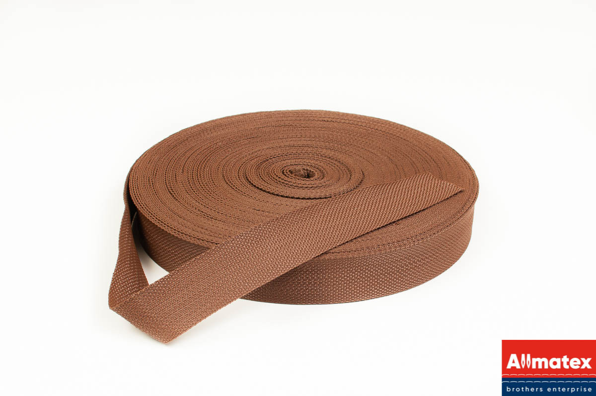 Стропа окантовочная коричневая 30 мм