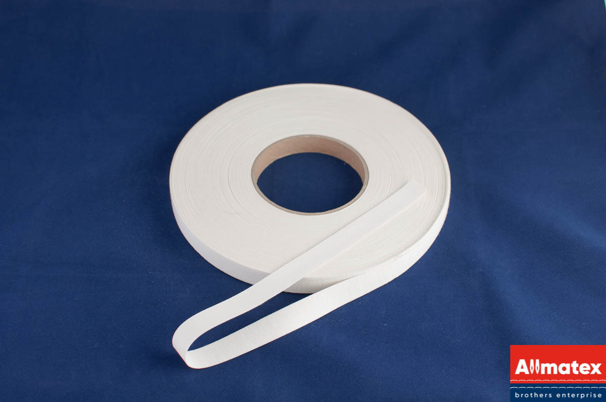 Лента из экокожи Amax белая 15 мм