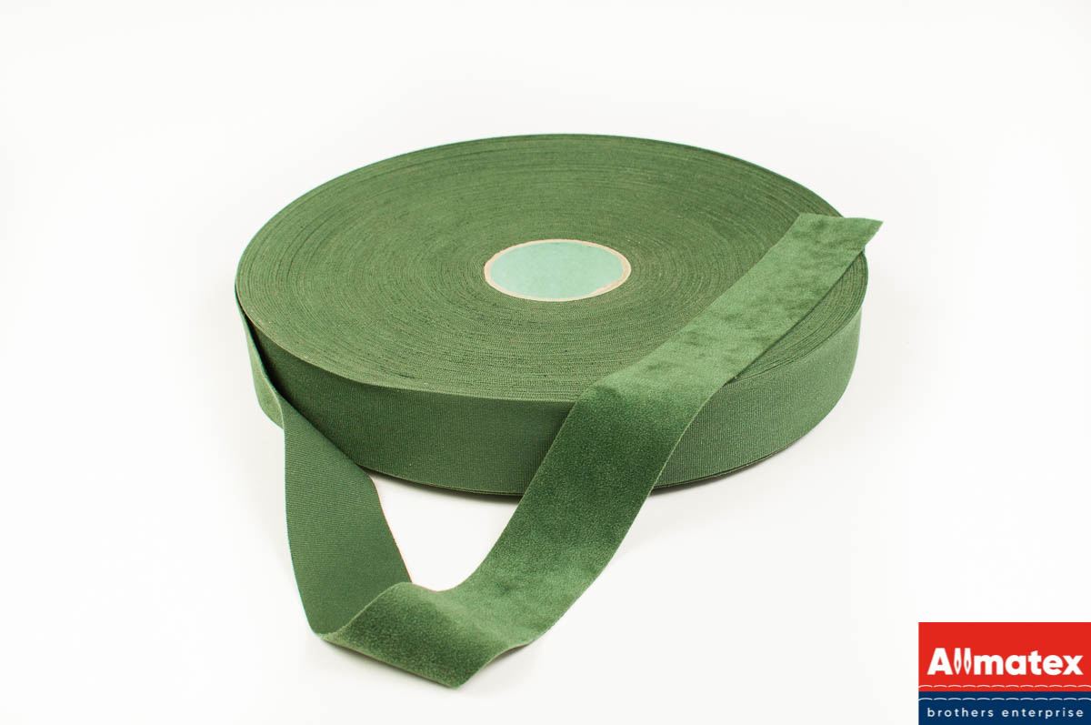Лента бархатная MICROTEX зеленая 35 мм