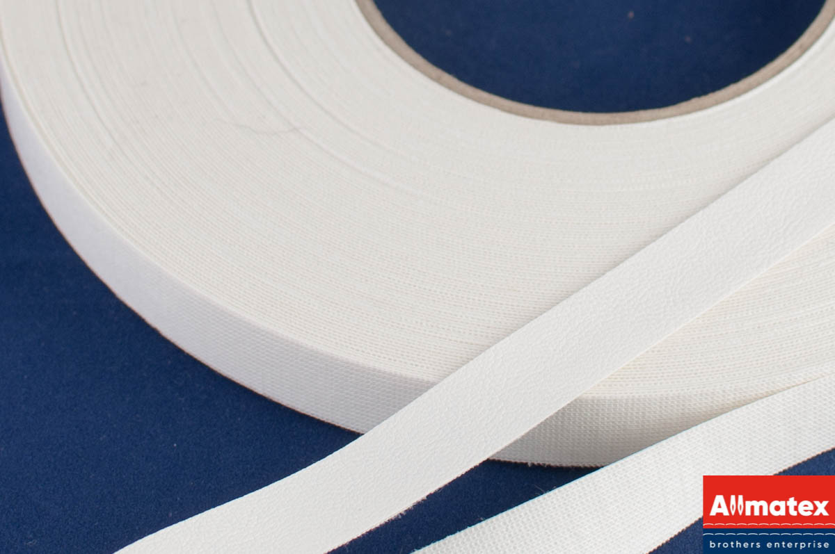 Лента из экокожи Amax белая 15 мм