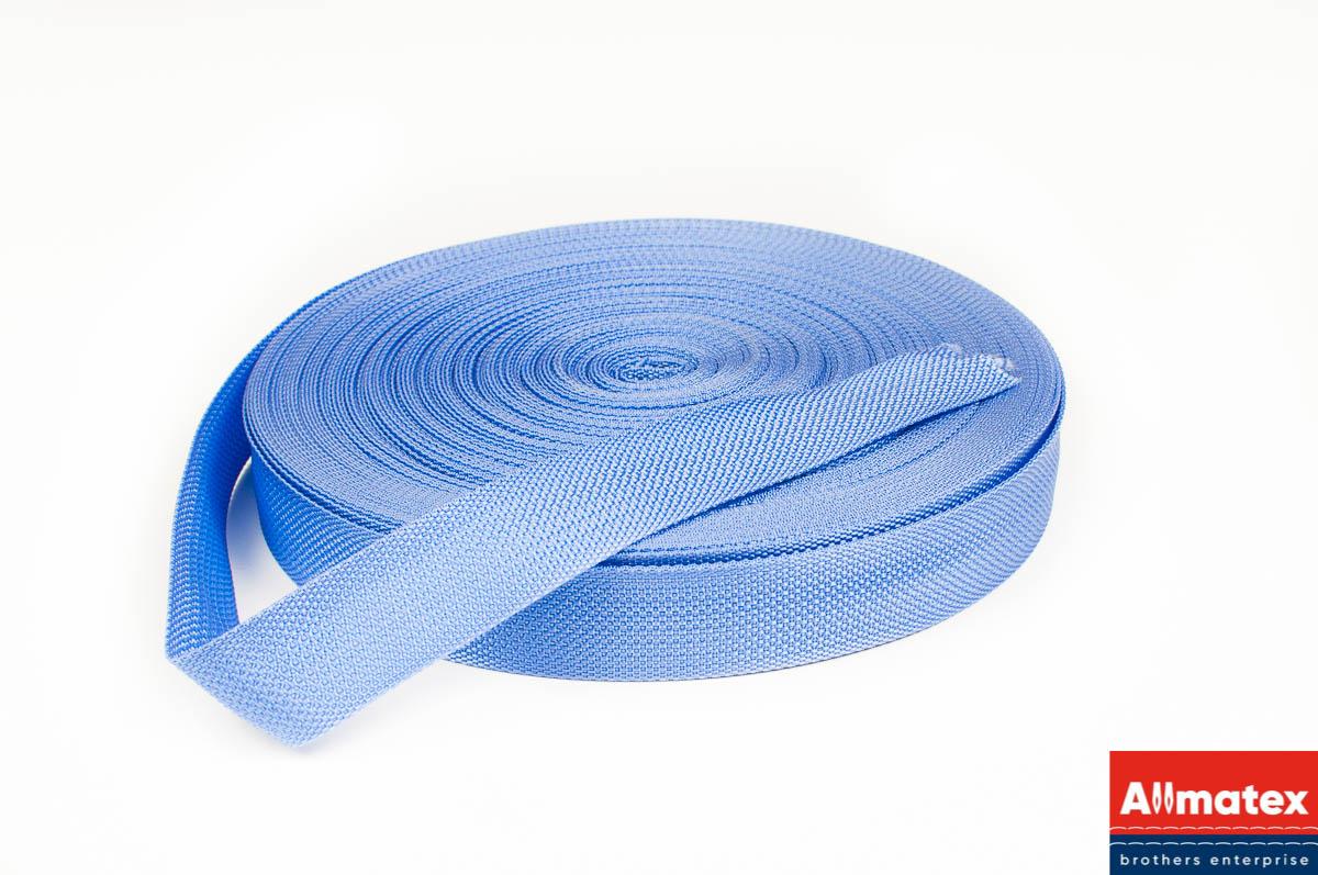 Стропа окантовочная голубая 30 мм