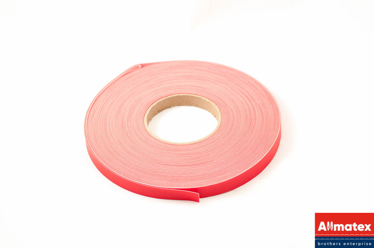 Лента из экокожи Amax красная 15 мм