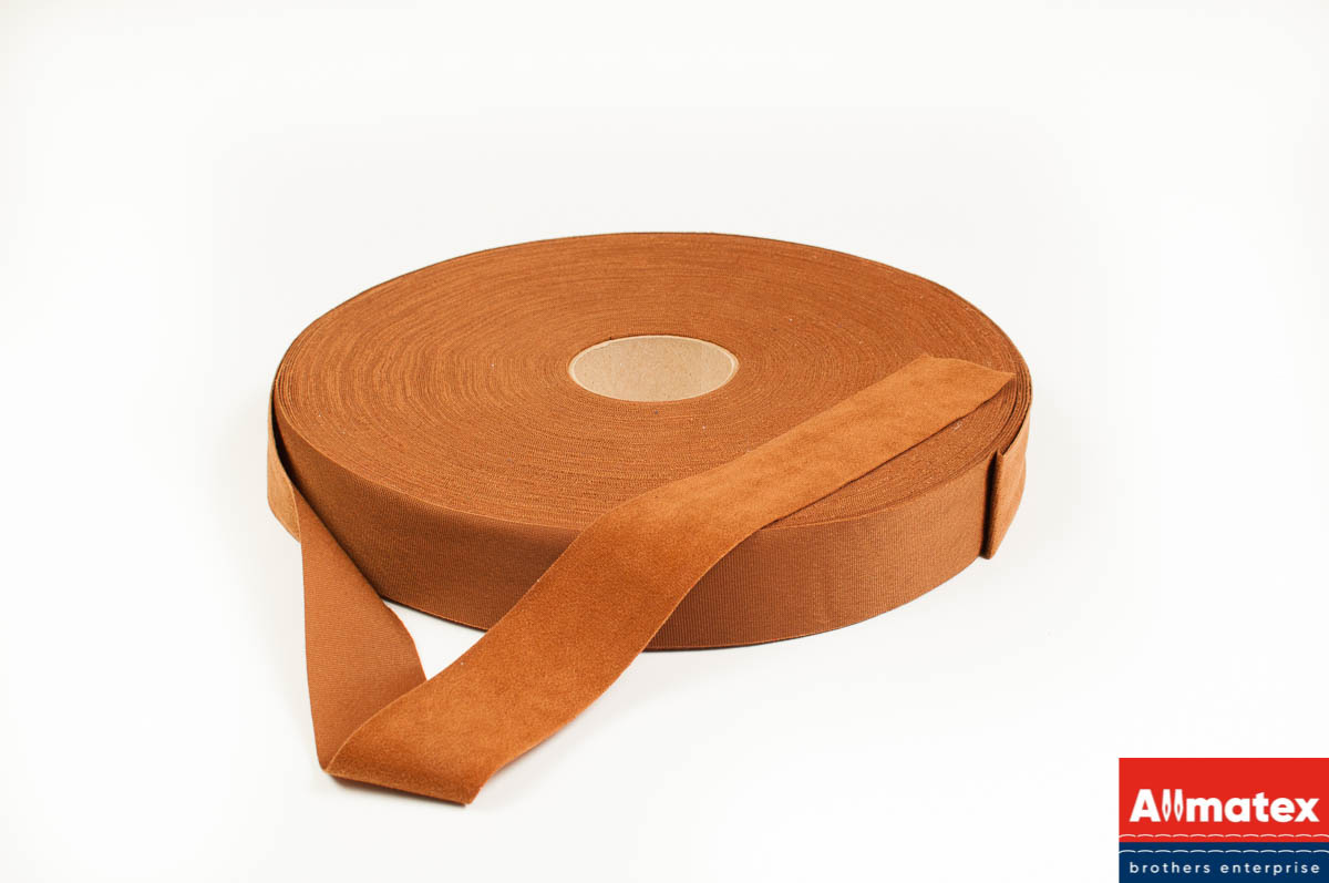 Лента бархатная MICROTEX коричневая 35 мм