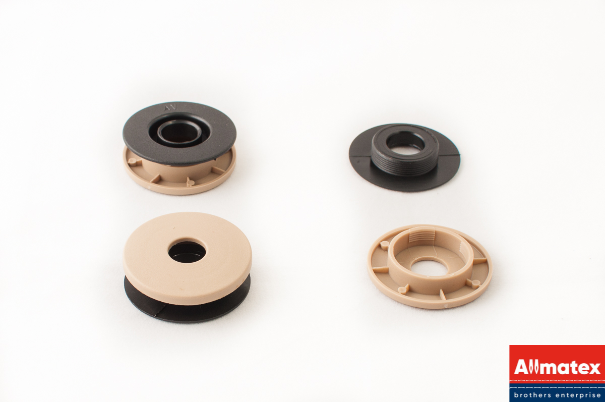 Клипса VW круглая бежевая AV-B