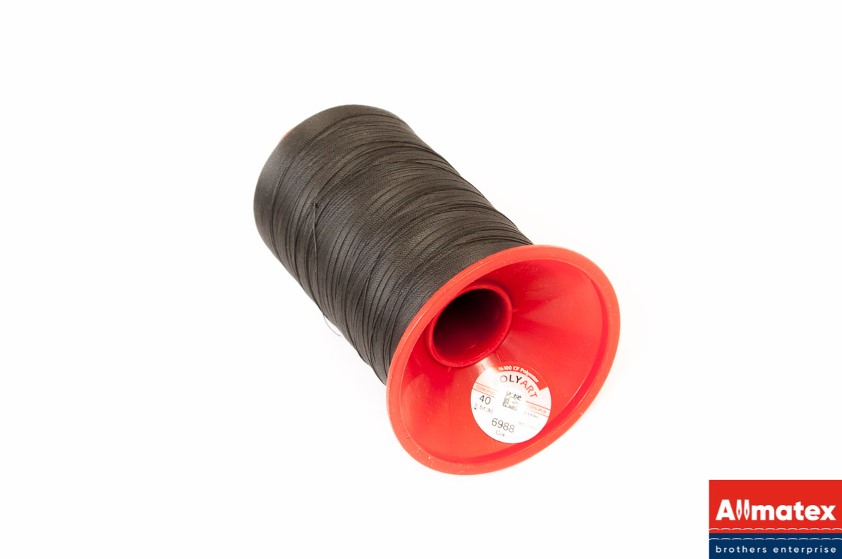 Нить Polyart №40 (75Л) темно-серая 6988