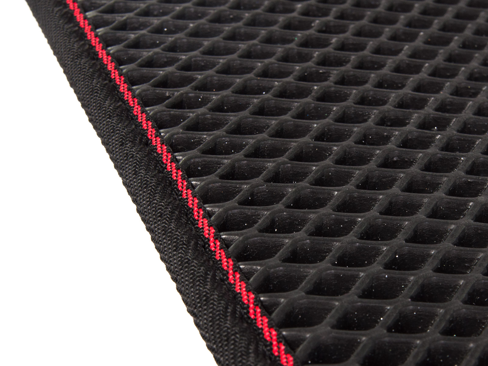 Стропа окантовочная чёрная с красной полосой 30 мм