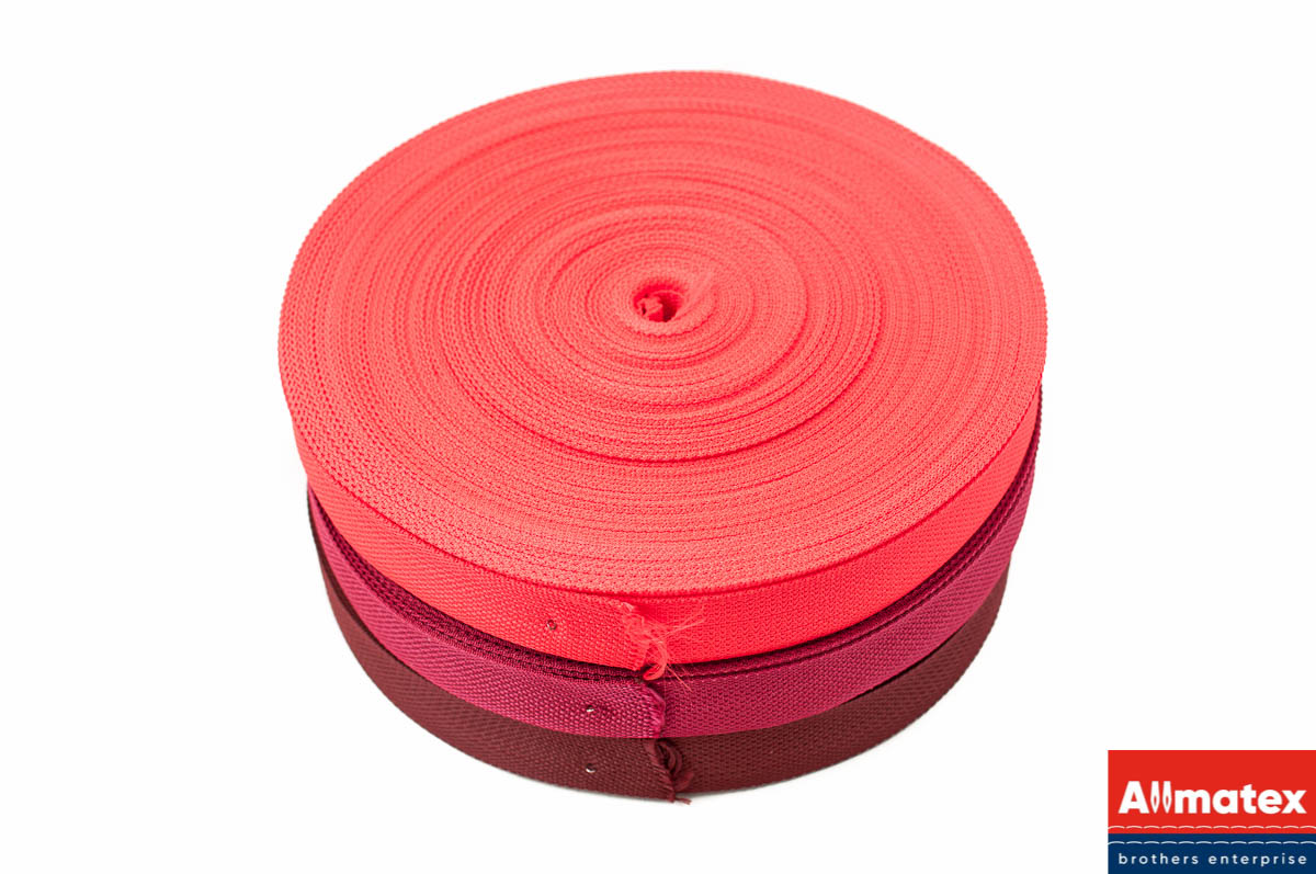 Стропа окантовочная темно-бордовая 30 мм