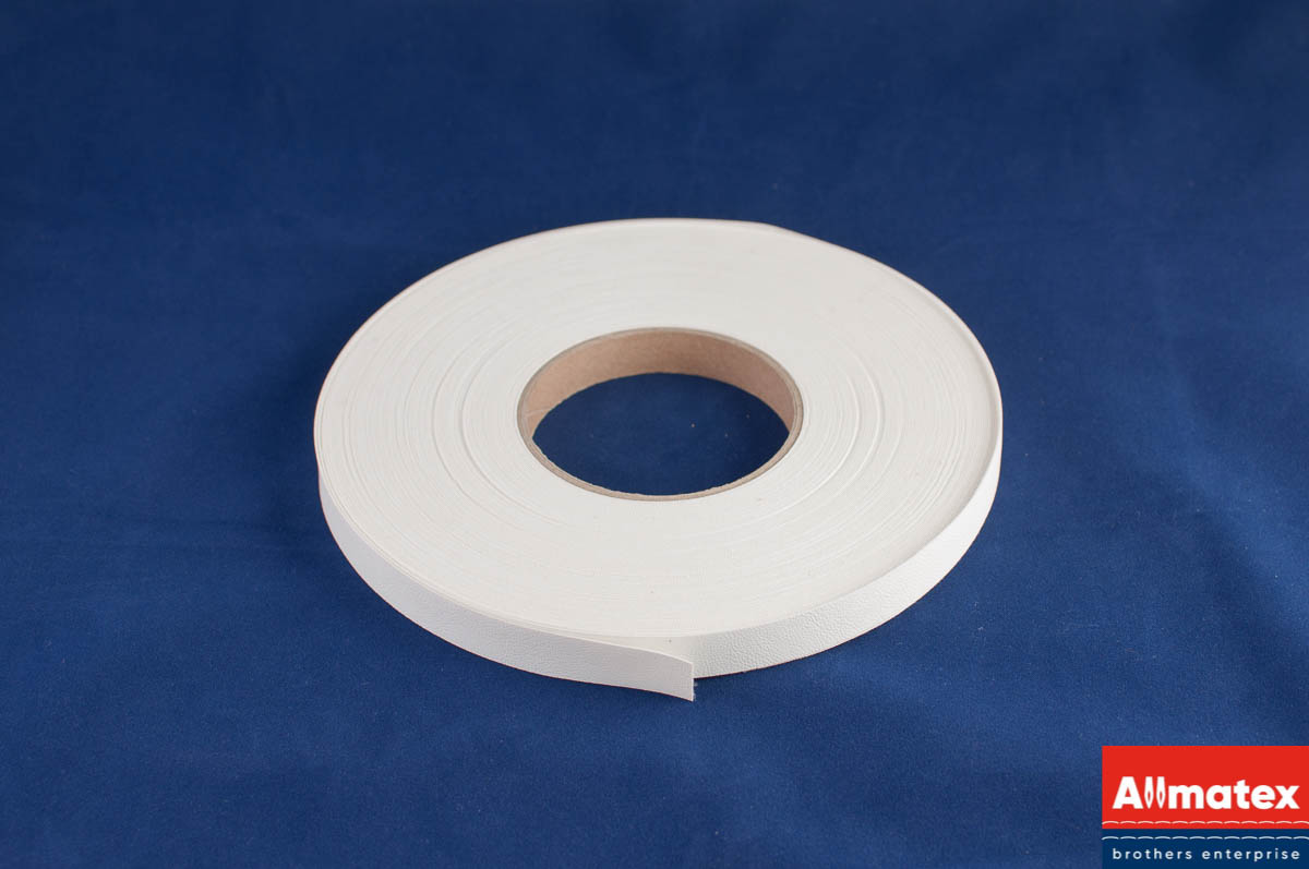 Лента из экокожи Amax белая 15 мм