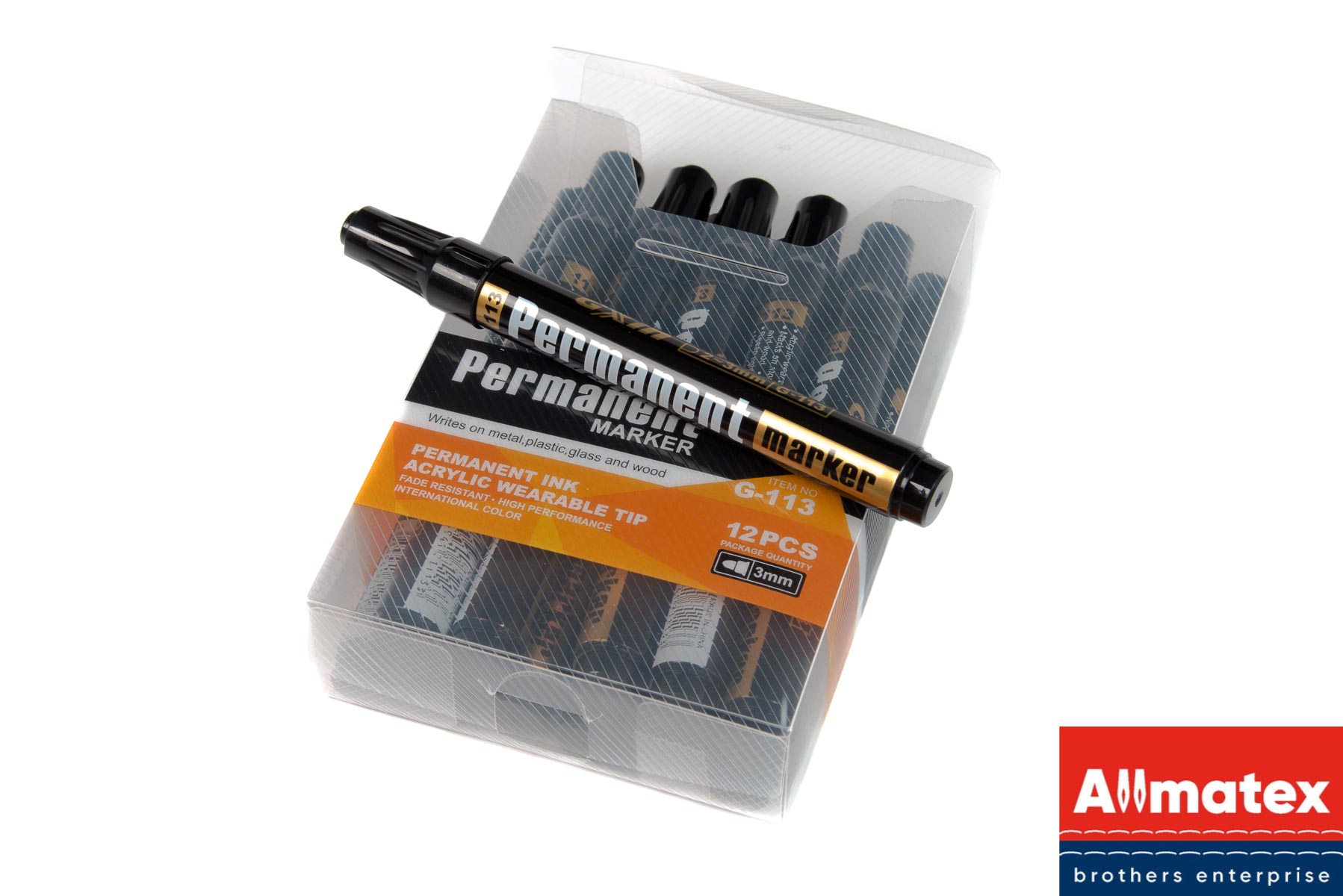 Маркер перманентный черный 