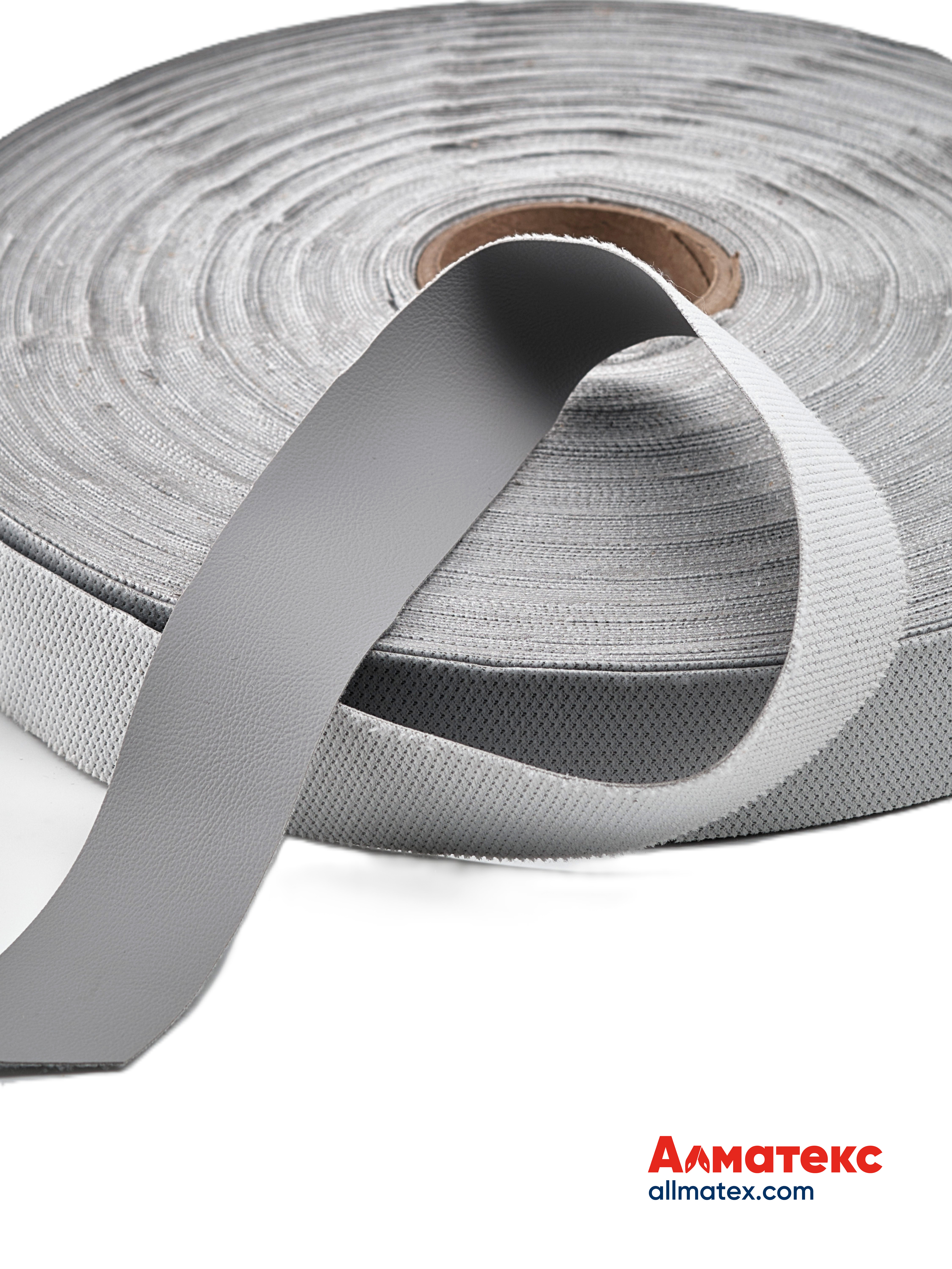 Лента нубуковая серая 35 мм