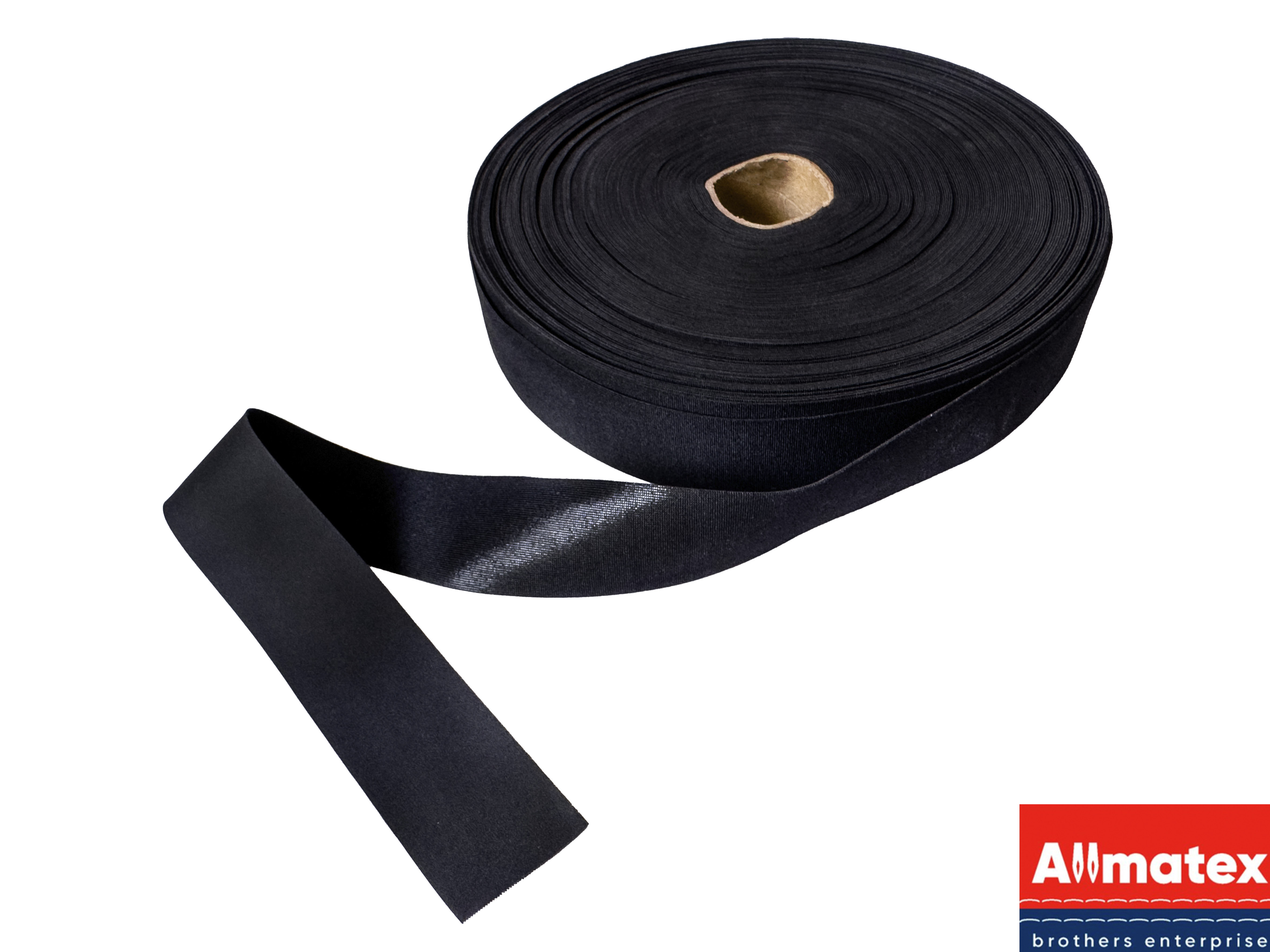 Лента нубуковая 30 мм черная