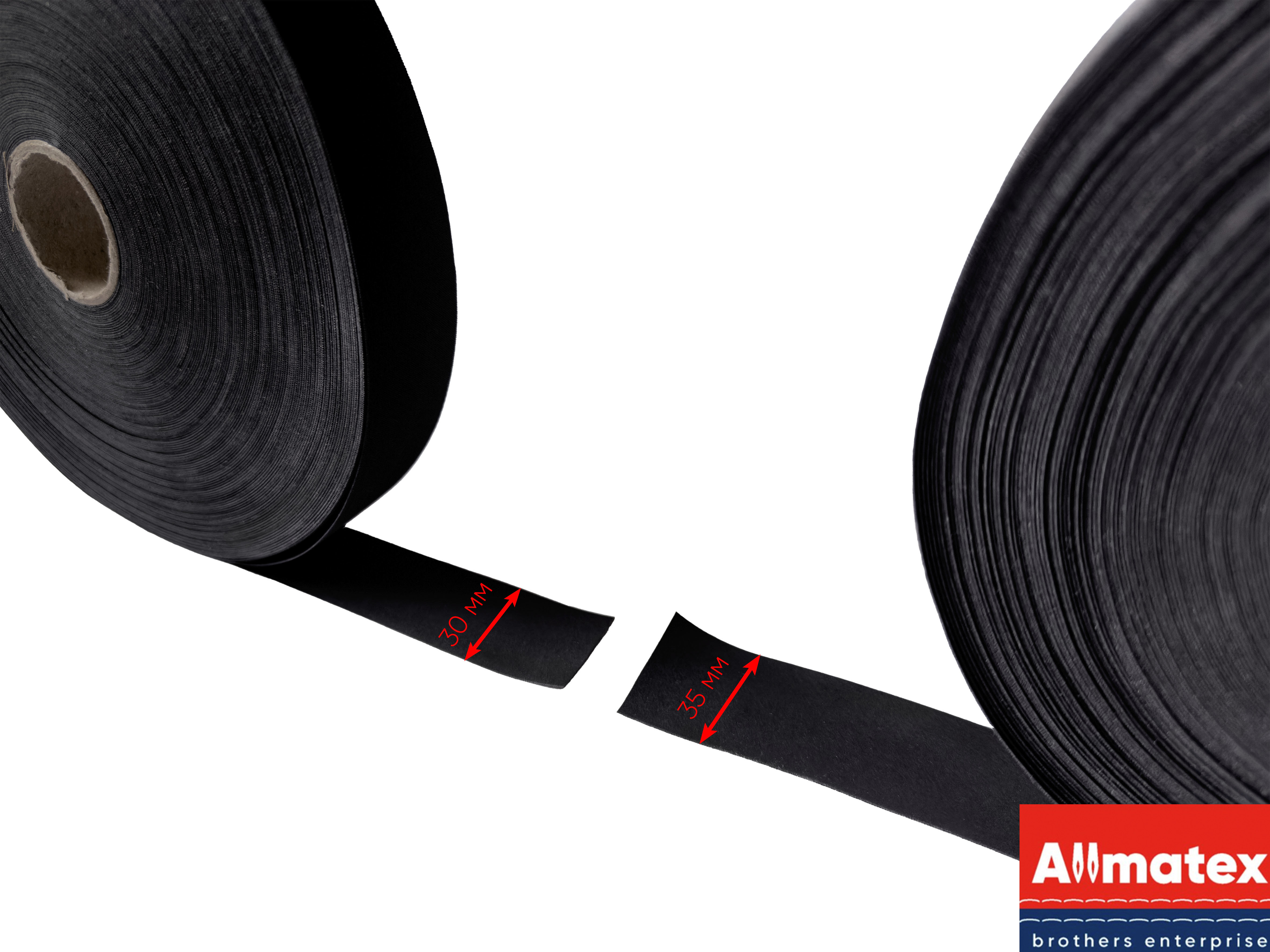 Лента нубуковая 30 мм черная