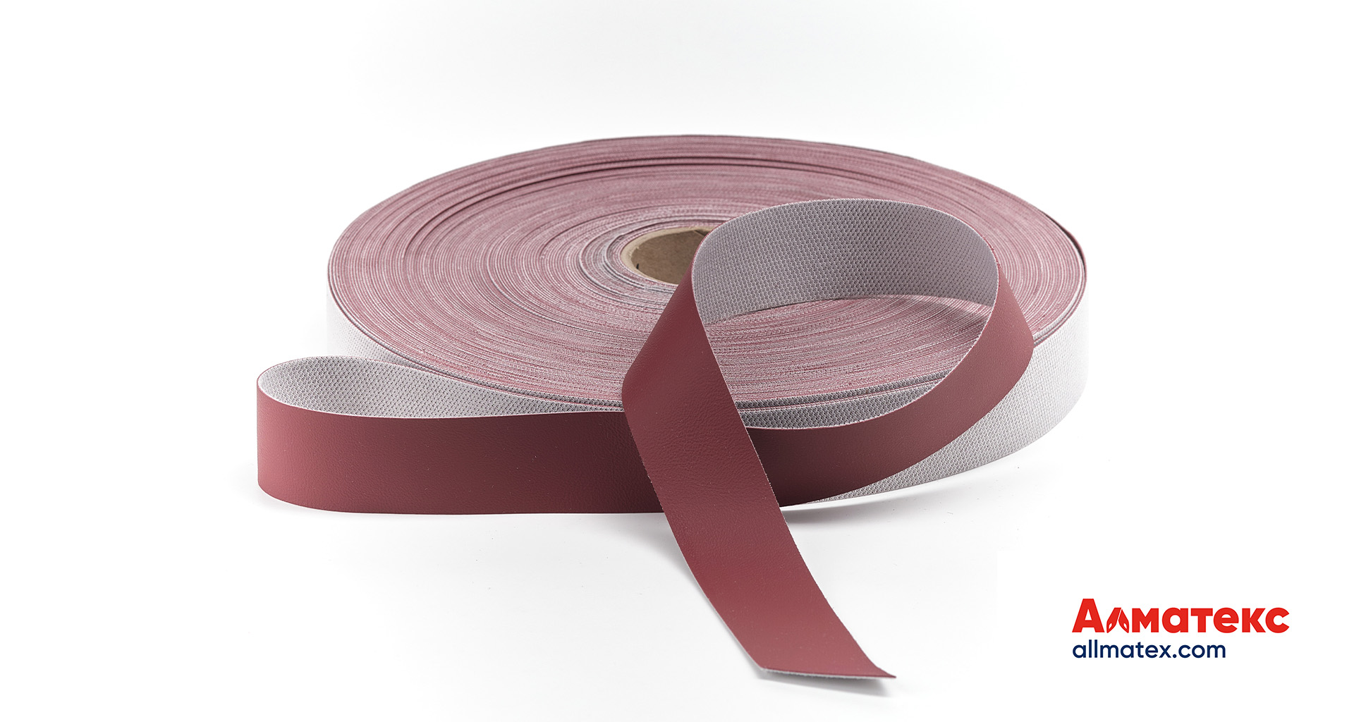 Лента нубуковая бордовая 30 мм